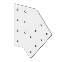 ALUMINUM PROFILE STAIR CONNECTING PLATE&lt;br&gt;45 DEGREE PLATE FOR 45MM X 180MM PROFILE